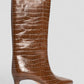 Choco crocodile print boots