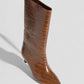 Choco crocodile print boots