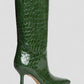 STIVALE VERDE STAMPA COCCO